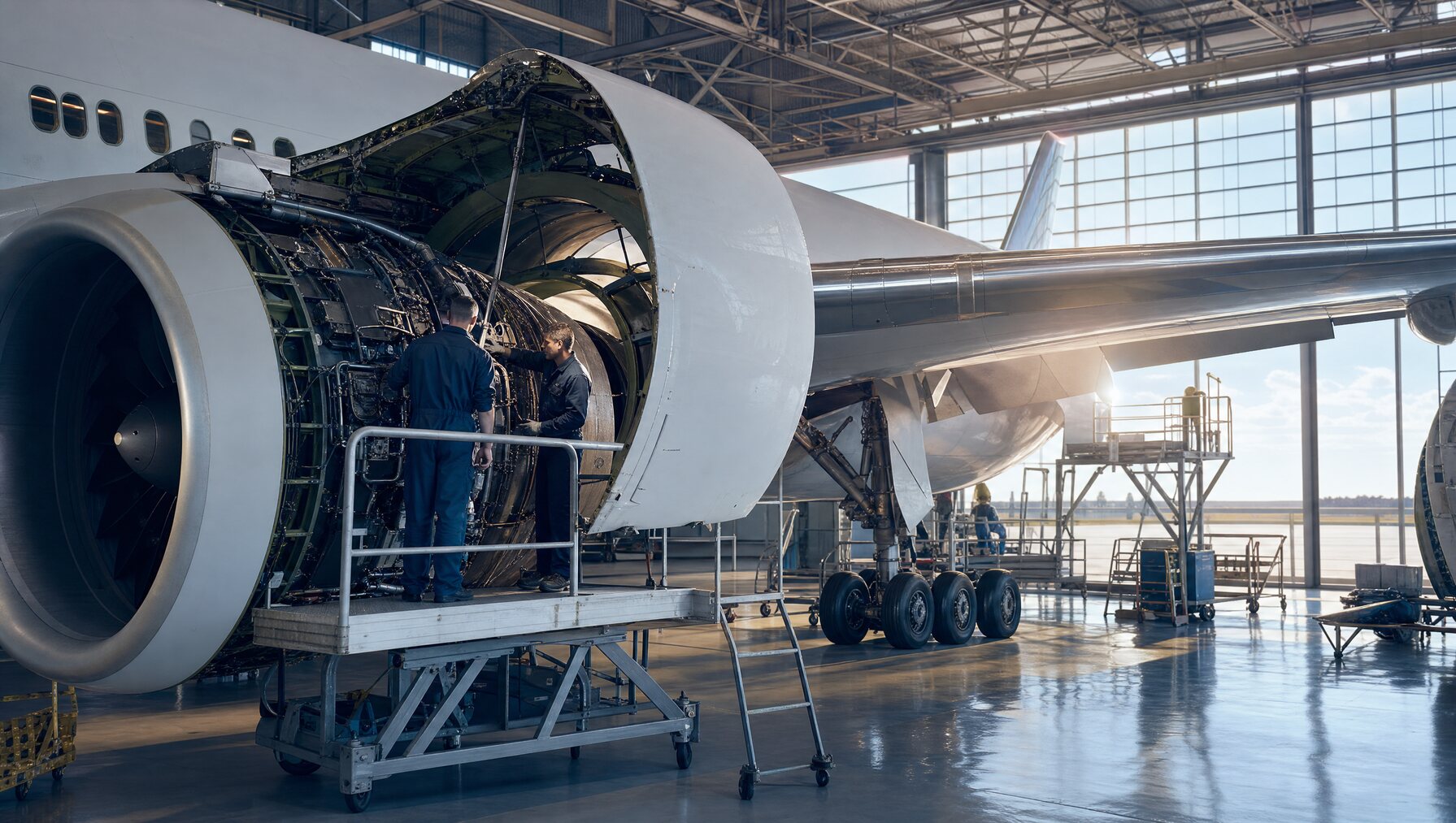 Aircraft maintenance hangar